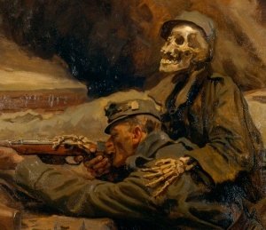 Hans Larwin's amazingly evocative 'Soldat und Tod' ('Soldier and Death') from 1917